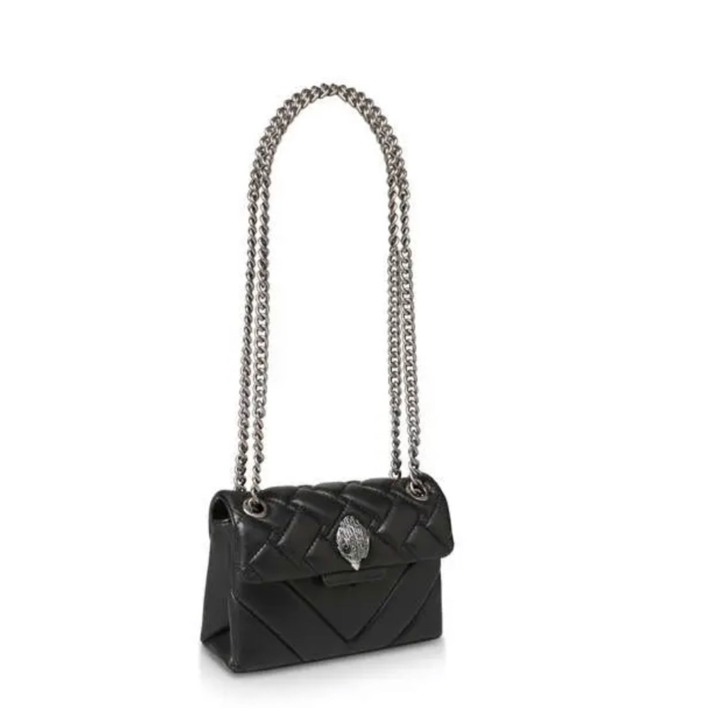 💯 AUTHENTIC Kurt Geiger Mini Kensington black leather handbag .